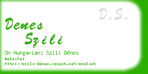 denes szili business card
